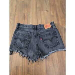 Levi's 501 Original Cut Off Shorts Black Wash Woman's W28
